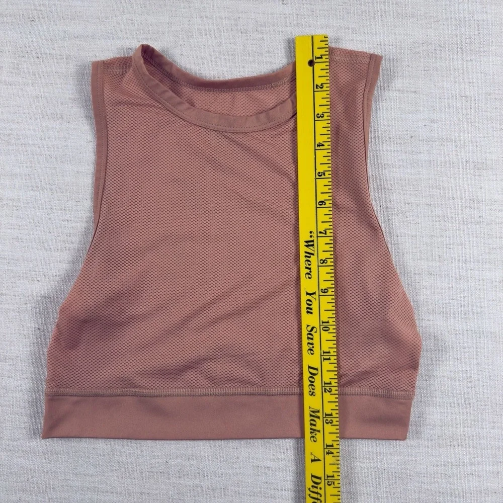 Nike Dri-FIT‎ Miler Crop Mesh Running Tank Top Mauve Orange Small